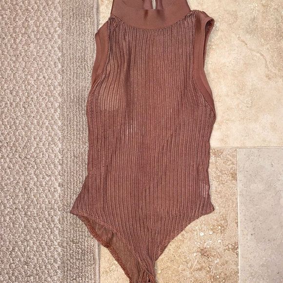 Nude Bodysuit Turtle Neck - Picture 1 of 2
